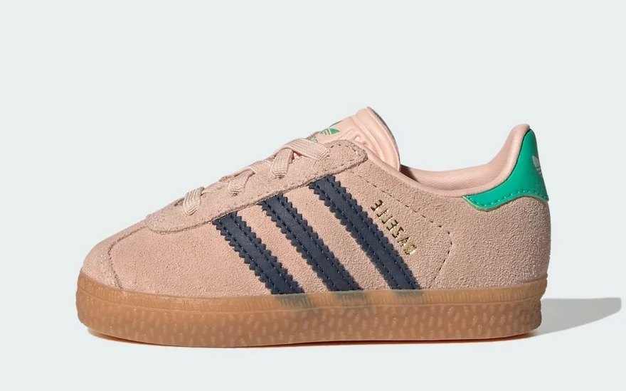 Adidas Gazelle Comfort Closure Blush Pink Night Indigo Green (TD): la zapatilla de bebé que arrasa en 2026