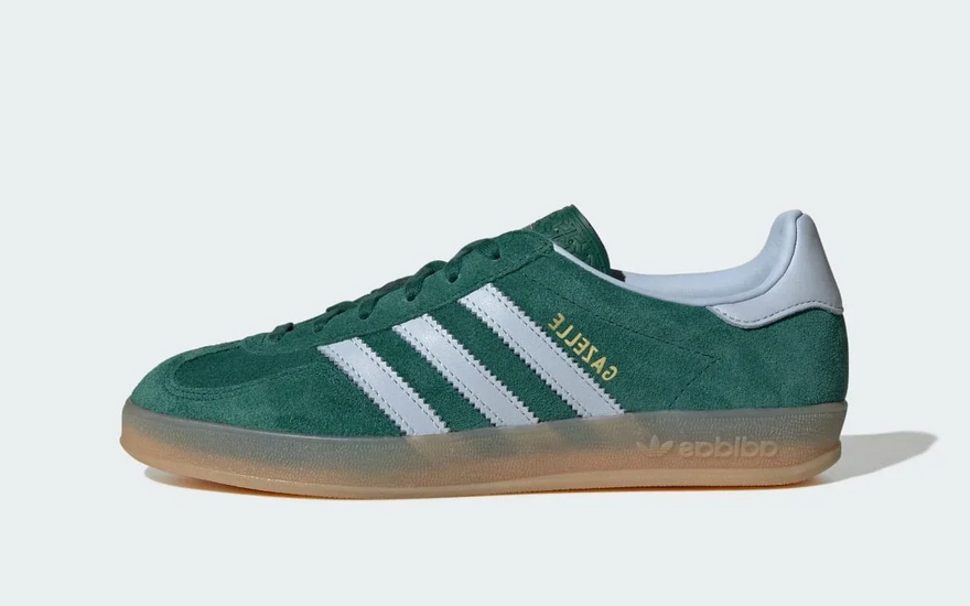 Adidas Gazelle Indoor Collegiate Green Crystal Sky: el verde de pabellón que domina 2026