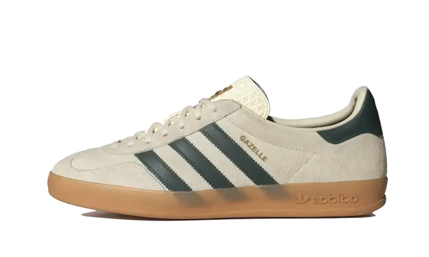 Adidas Gazelle Indoor Cream White Collegiate Green Gum — Clásico retro con comodidad moderna