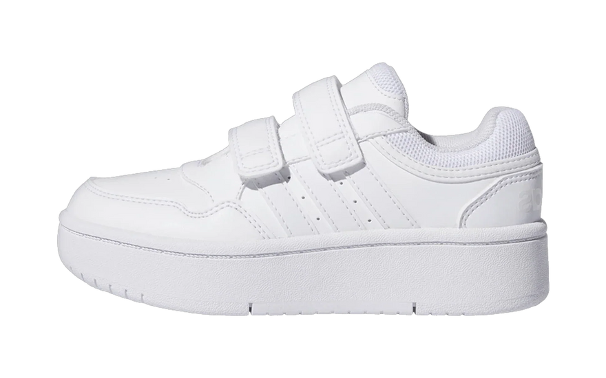 Adidas Hoops 3.0 Bold Cloud White (PS): la blanca total que sobrevive al patio del cole