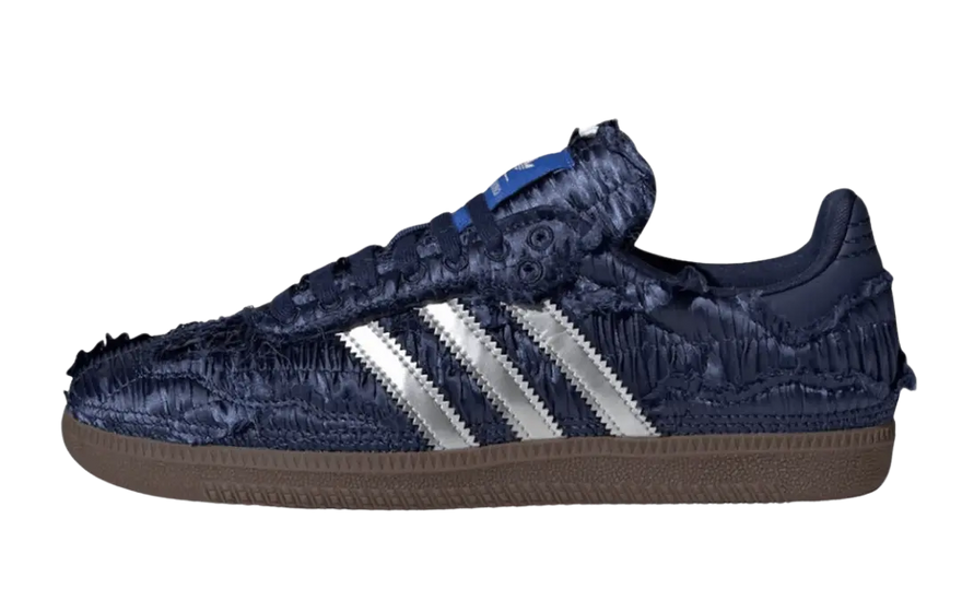 Adidas Samba OG Caroline Hu Satin Dark Blue - Dark blue satin and vintage style