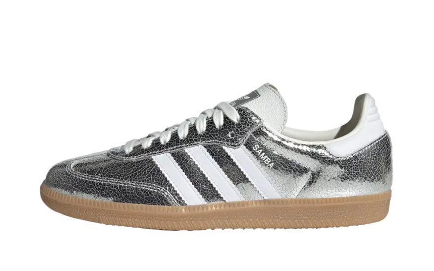Adidas Samba OG Silver Metallic Cracked Leather: kovový dotek, který tvůj šatník potřebuje