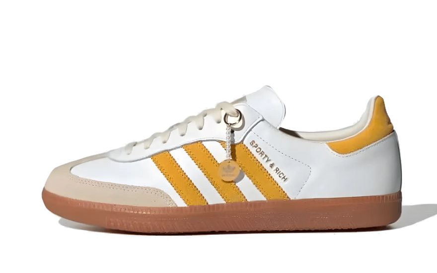 Adidas Samba OG Sporty & Rich White Bold Gold — El clásico reinventado en blanco y dorado