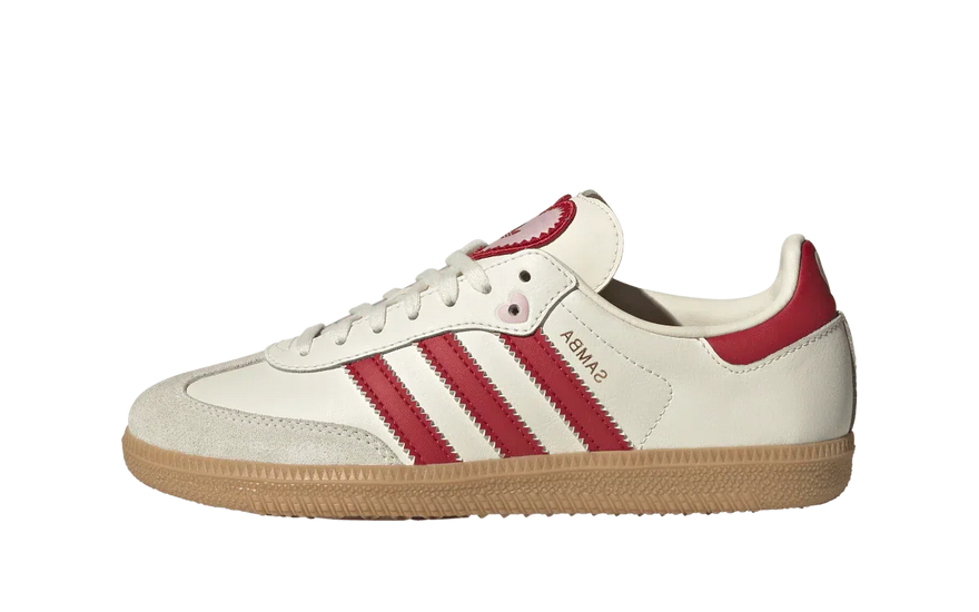 Adidas Samba OG Valentine's Day Cream White Scarlet (2026) — El clásico con toque romántico