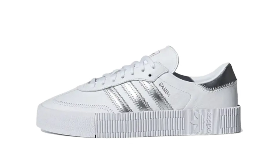 Adidas Sambarose Blanc Nuage Argent : Semelle Épaisse Élégante pour un Style Citadin