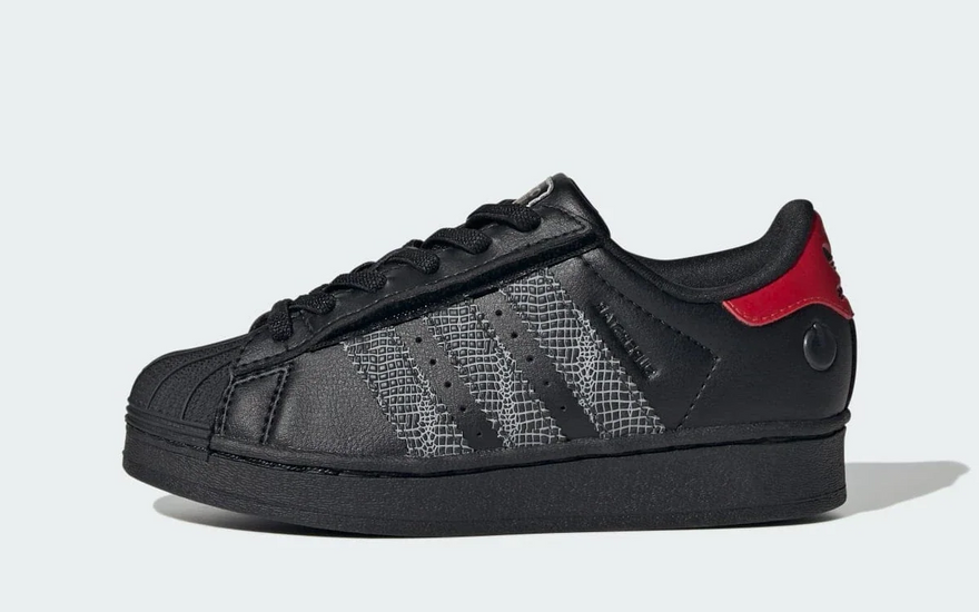 Adidas Superstar LED Lights Comfort Closure Core Black Red (PS): la shell toe que se enciende con cada paso