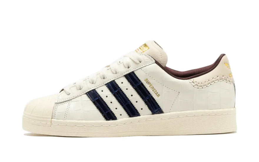 Adidas Superstar Wales Bonner White Croc — Icona classica con pelle effetto coccodrillo