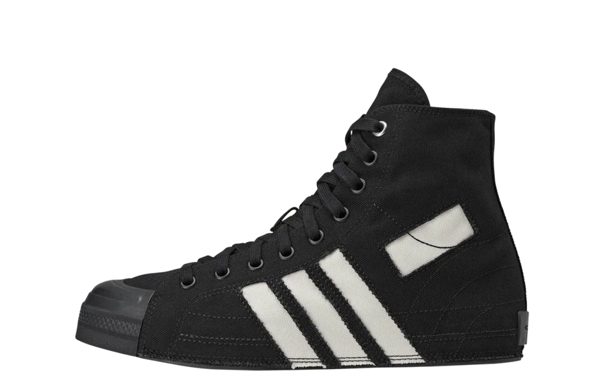 Adidas Y-3 Nizza Hi Black Off White Cut Out: la bota de lona que Yohji Yamamoto desmontó
