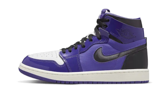 Air Jordan 1 High Zoom Air CMFT Court Purple Patent: verniz púrpura e Zoom para destacar