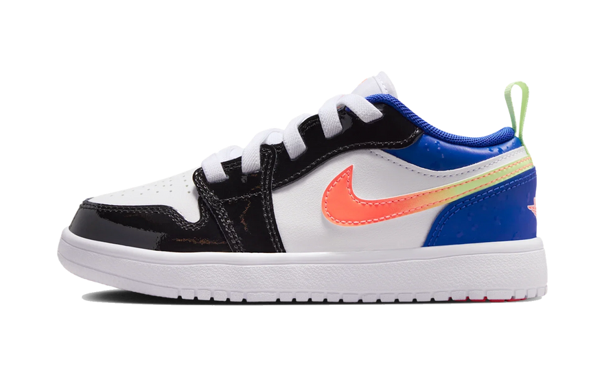 Air Jordan 1 Low ALT SE White Black Royal Bright Mango (PS): la zapatilla con velcro que tu peque se va a poner cada día