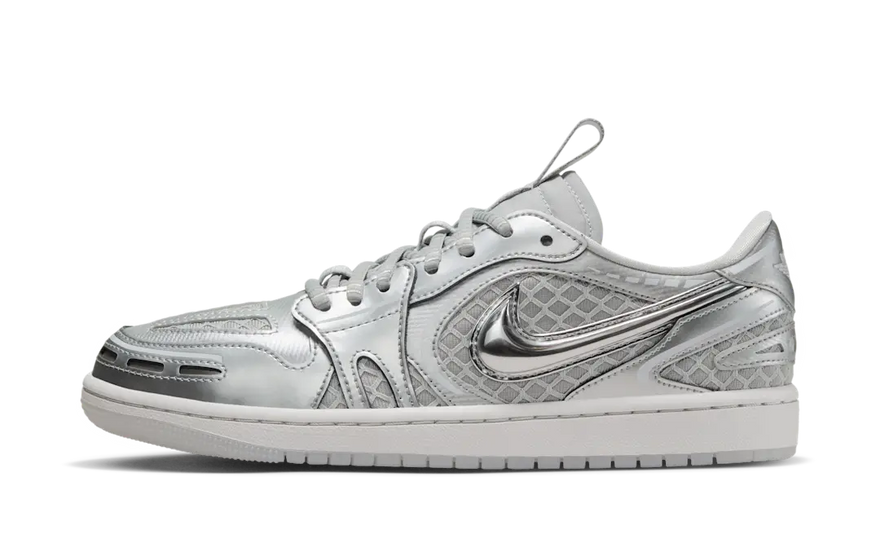 Air Jordan 1 Low Method of Make V3 Metallic Silver: Niskie, metaliczne buty z miejskim stylem