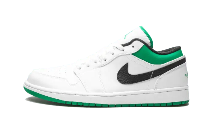 Air Jordan 1 Low White Lucky Green Black: der Klassiker mit städtischem Stil