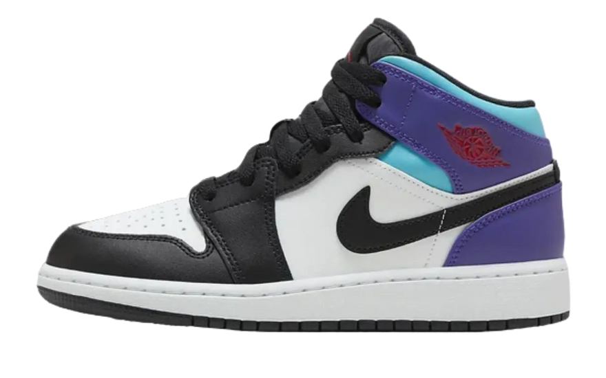 Air Jordan 1 Mid Black Toe Grape (GS) : l'indispensable jeune du vêtement de rue