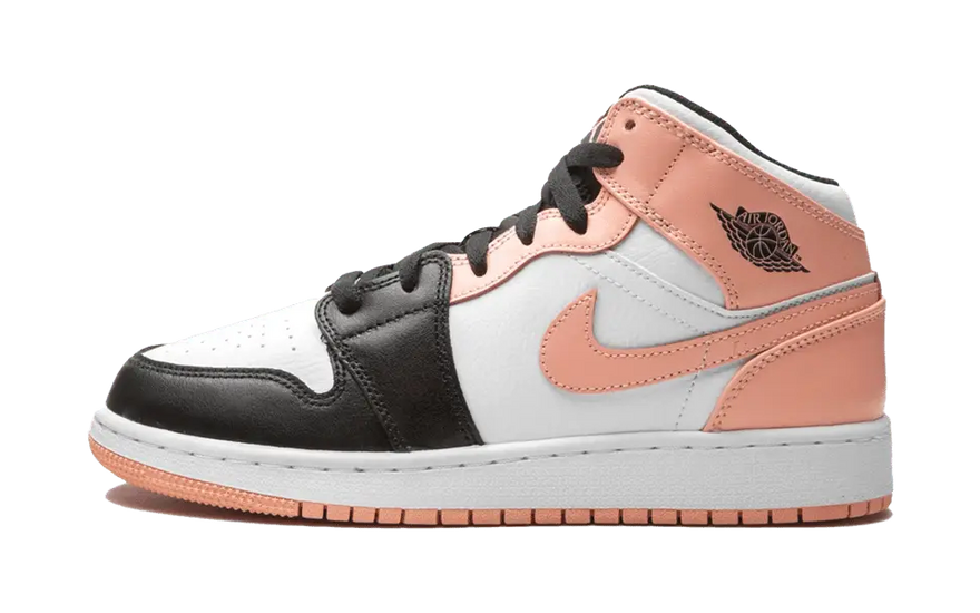 Air Jordan 1 Mid Teinte Cramoisi (GS) — Rose, allure et confort pour les jeunes