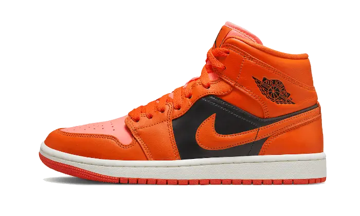 Air Jordan 1 Mid Oranje Zwart: de gedurfdste draai aan een klassieker