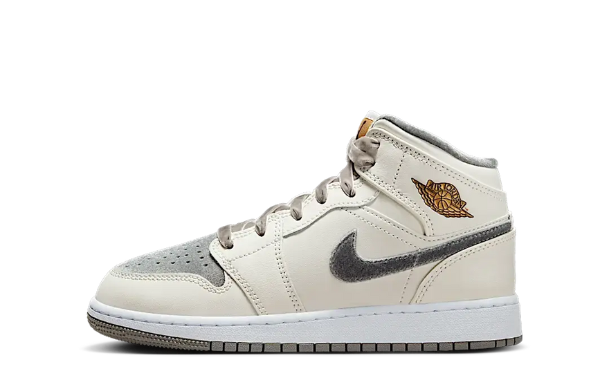 Air Jordan 1 Mid SE Vela Oro Metallico Peltro Opaco — Eleganza cittadina con splendore