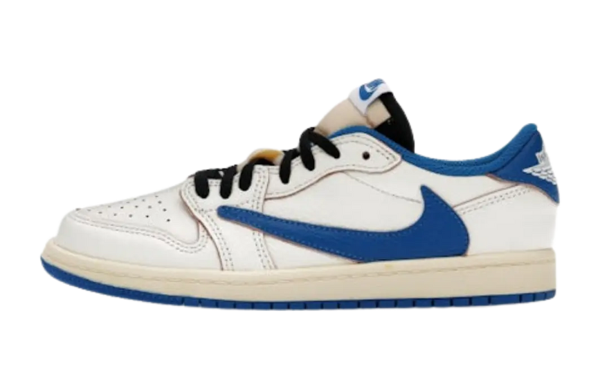 Air Jordan 1 Retro Low OG SP Fragment x Travis Scott Sail Military Blue (PS) — Nízký model, který musíš mít