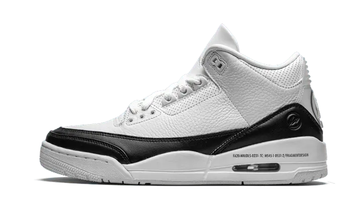 Air Jordan 3 Retro Fragment Bianco Nero — La leggenda essenziale dell'abbigliamento urbano