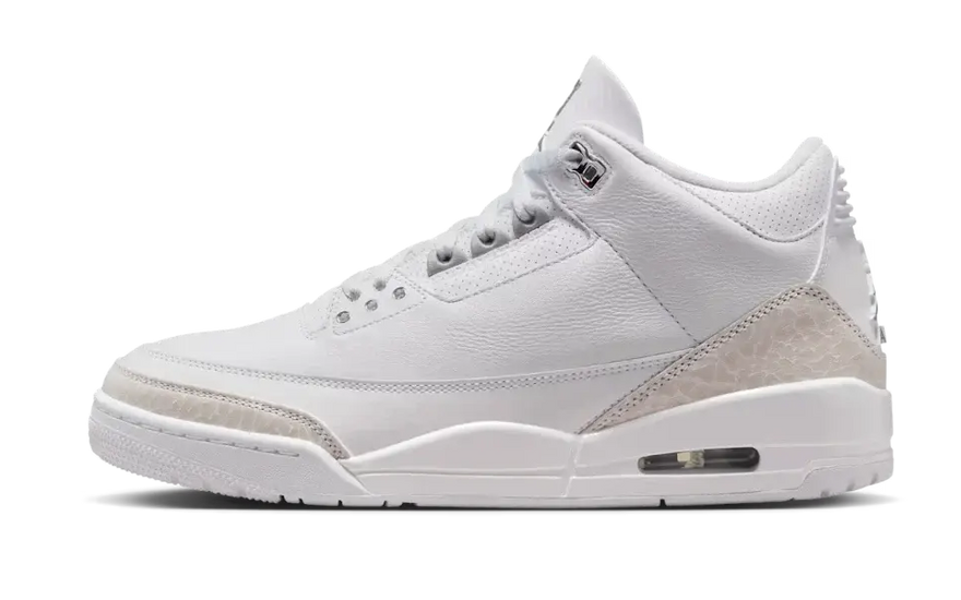Air Jordan 3 Retro Pure Money (2025): Game-changing white and silver 