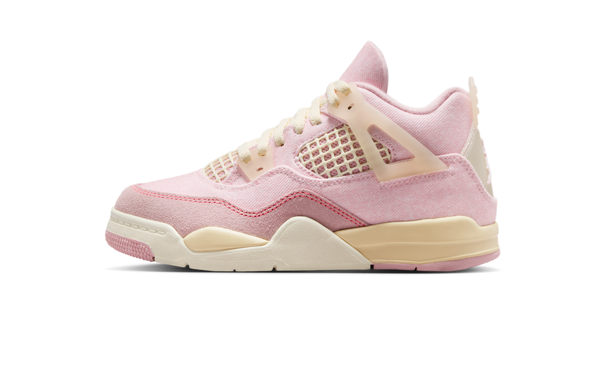 Air Jordan 4 Retro Iced Carmine (PS): el denim rosa que arrasa en tallas infantiles