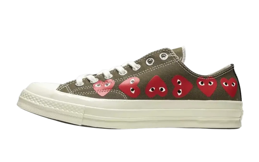 Converse Chuck Taylor All Star 70 Ox Comme des Garcons Multi Heart Zelené: ty Chuck 70 srdíčka, která potřebuješ