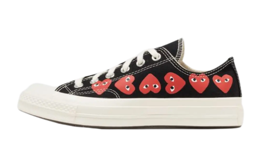Converse Chuck Taylor All Star 70 Ox Comme des Garcons PLAY Multi-Heart Nero: il classico reinventato con cuori