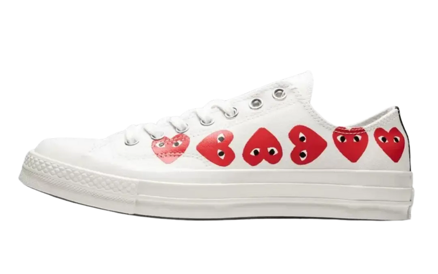 Converse Chuck Taylor All Star 70 Ox Comme des Garcons PLAY Multi-Heart White — The classic with hearts you need
