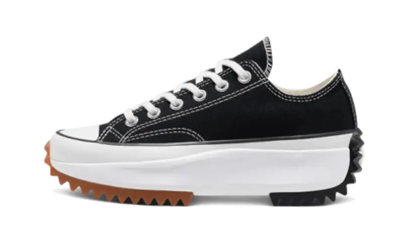 Converse Run Star Hike Ox Black White Gum: Plataforma urbana con suela dentada
