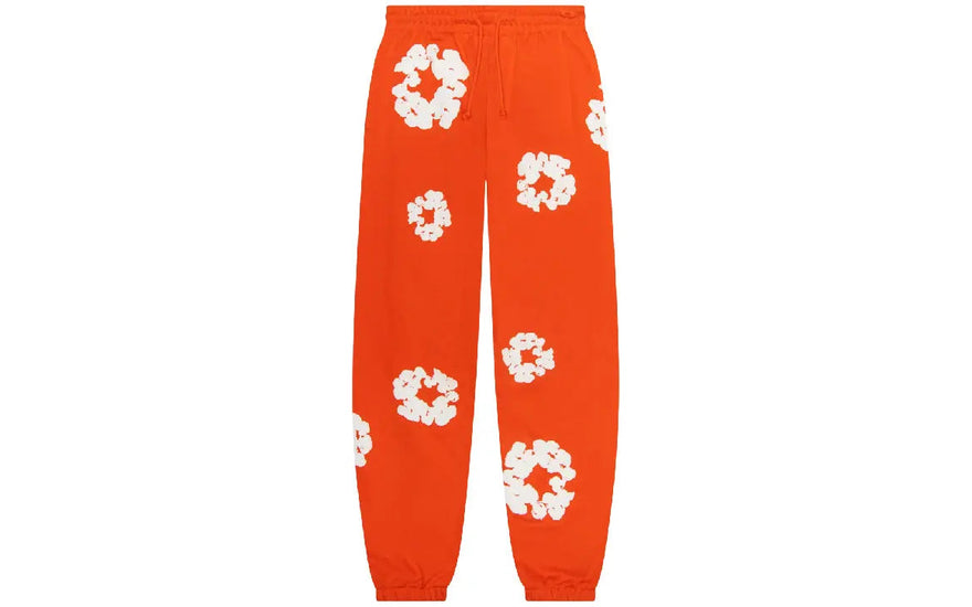 Denim Tears The Cotton Wreath Sweatpants Orange — Stylish orange sweatpants 