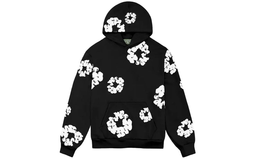 Denim Tears The Cotton Wreath Sweatshirt Black: iconic sweatshirt with message