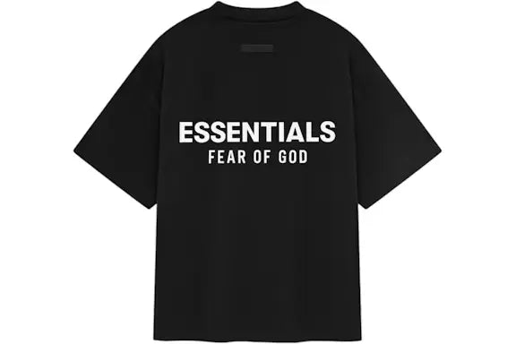 Fear of God Essentials Jersey Crewneck Tee (FW24) Black — The essential urban minimalism t-shirt 