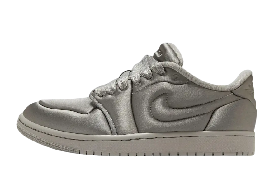 Air Jordan 1 Low Method of Make Satin Medium Grey - satén a městský styl