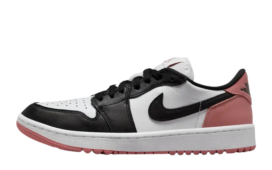 Air Jordan 1 Retro Low Golf Rust Pink — Roze elegantie voor de golfbaan