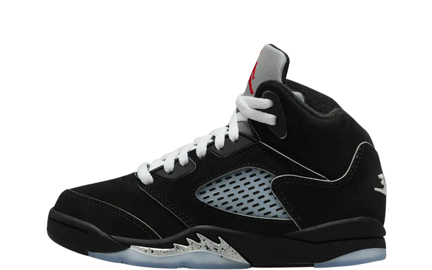 Air Jordan 5 Retro OG Czarny Metaliczny Przeprojektowany (PS) — Styl OG dla najmłodszych