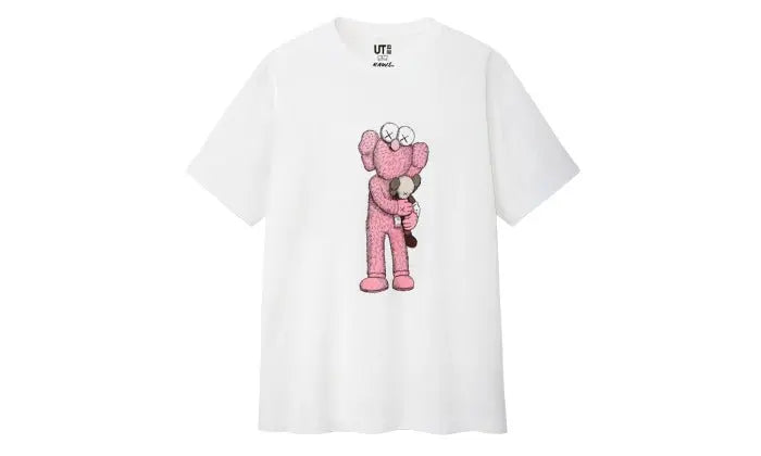 KAWS x Uniqlo T-shirt BFF Rosa Branco: A t-shirt rosa indispensável para o teu estilo urbano