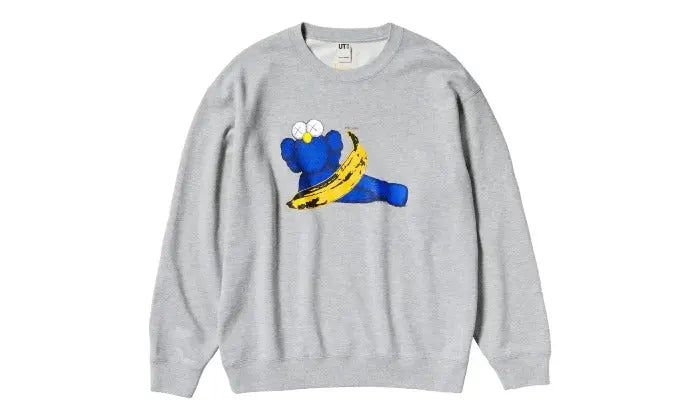 KAWS x Uniqlo Warhol Graphic 472951 Sweatshirt Gray: la sudadera artística que necesitas