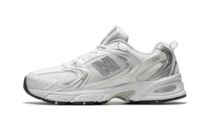 New Balance 530 Munsell Silver White: Ténis prateados e brancos com estilo retro e conforto moderno
