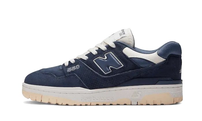 New Balance 550 Přírodní indigová broušená kůže — Indigová broušená kůže, která přetváří tvůj městský styl