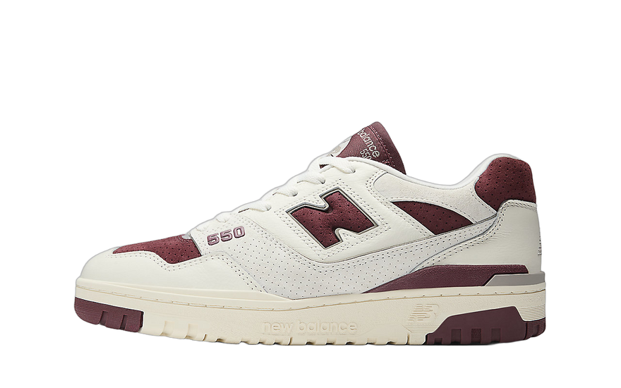 New Balance 550 Sea Salt Classic Crimson: Icono retro para tu look urbano