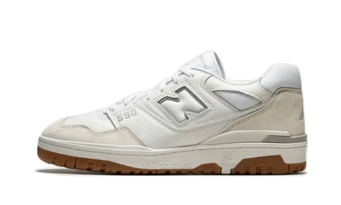 New Balance 550 Alb cu talpă gumă: pantoful sport alb retro cu talpă gumă de care ai nevoie