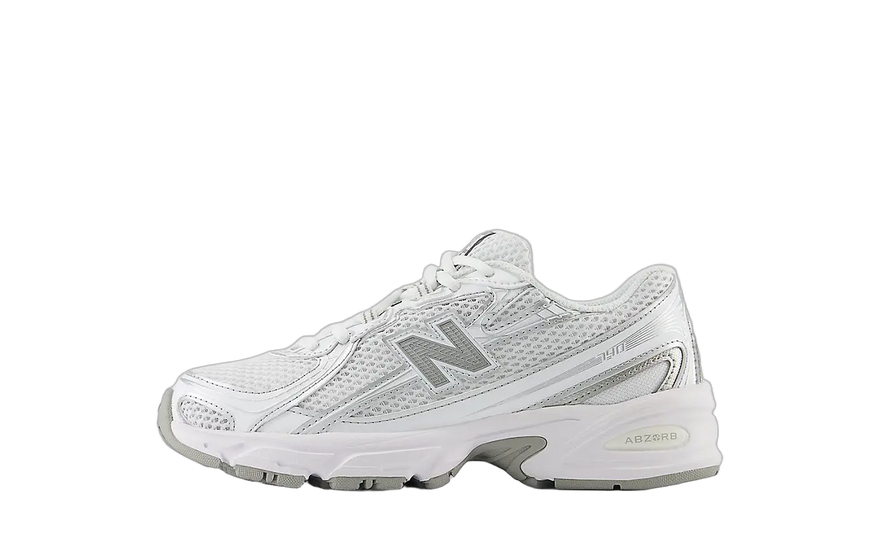 New Balance 740 White Silver Metallic: Retro style with ENCAP cushioning