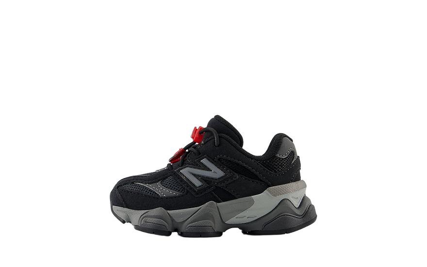 New Balance 9060 Black Grey (TD) — Zapatilla retro‑futurista con confort todo el día