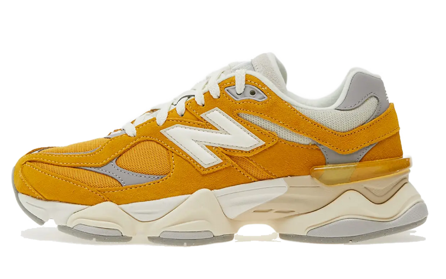 New Balance 9060 Varsity Gold — Collegiate gold and high-performance comfort 