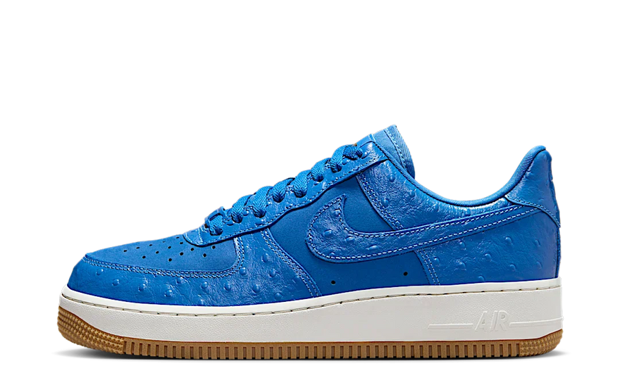 Nike Air Force 1 Low '07 LX Blue Ostrich: AF1 azul con piel ostrich de lujo