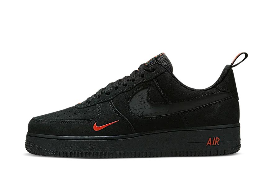Nike Air Force 1 Low Multi-Swoosh Black Crimson: clásico con actitud urbana