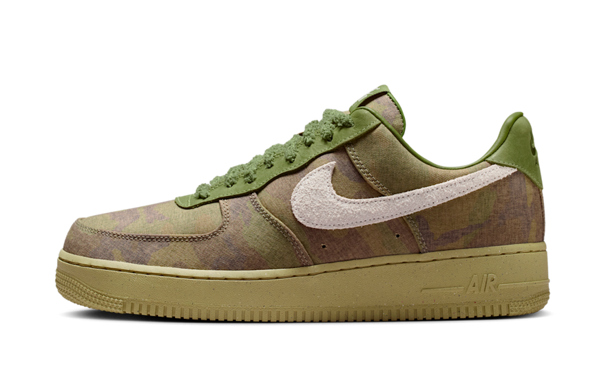 Nike Air Force 1 Low QS Wheatgrass Camo: camuflaje urbano y amortiguación Air
