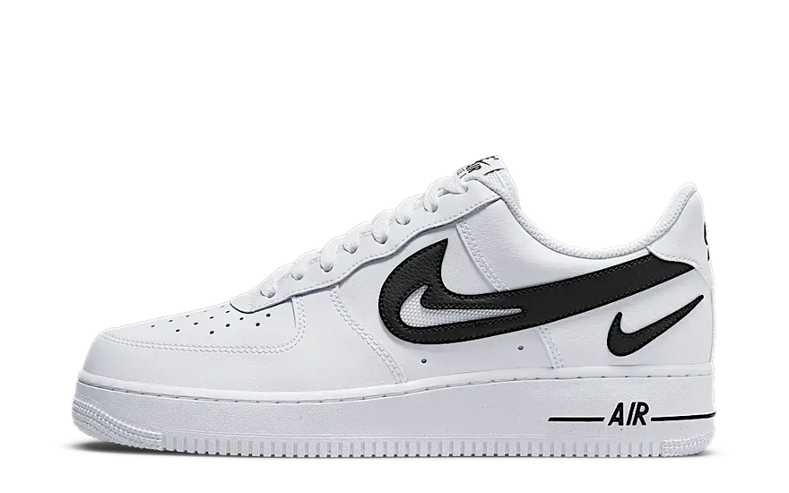 Nike Air Force 1 Low '07 FM Cut Out Swoosh White Black: classique avec une allure moderne