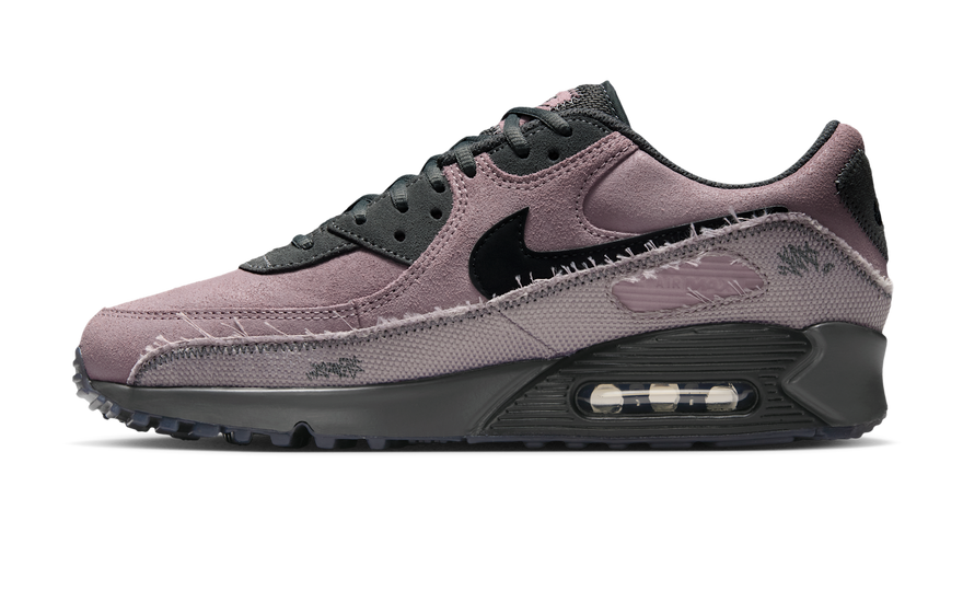 Nike Air Max 90 Premium Light Violet Ore: el ante lila con acabado deshilachado que domina 2026