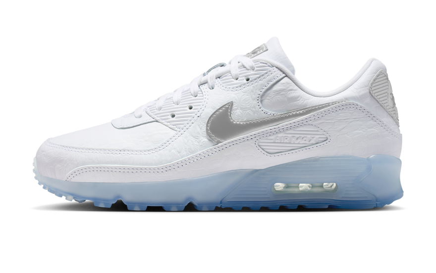 Nike Air Max 90 Terrascape White Croc Blue Tint — El AM90 outdoor en cocodrilo azul