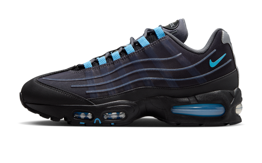 Nike Air Max 95 Big Bubble Tech Black University Blue: el AM95 sin costuras que lo cambia todo